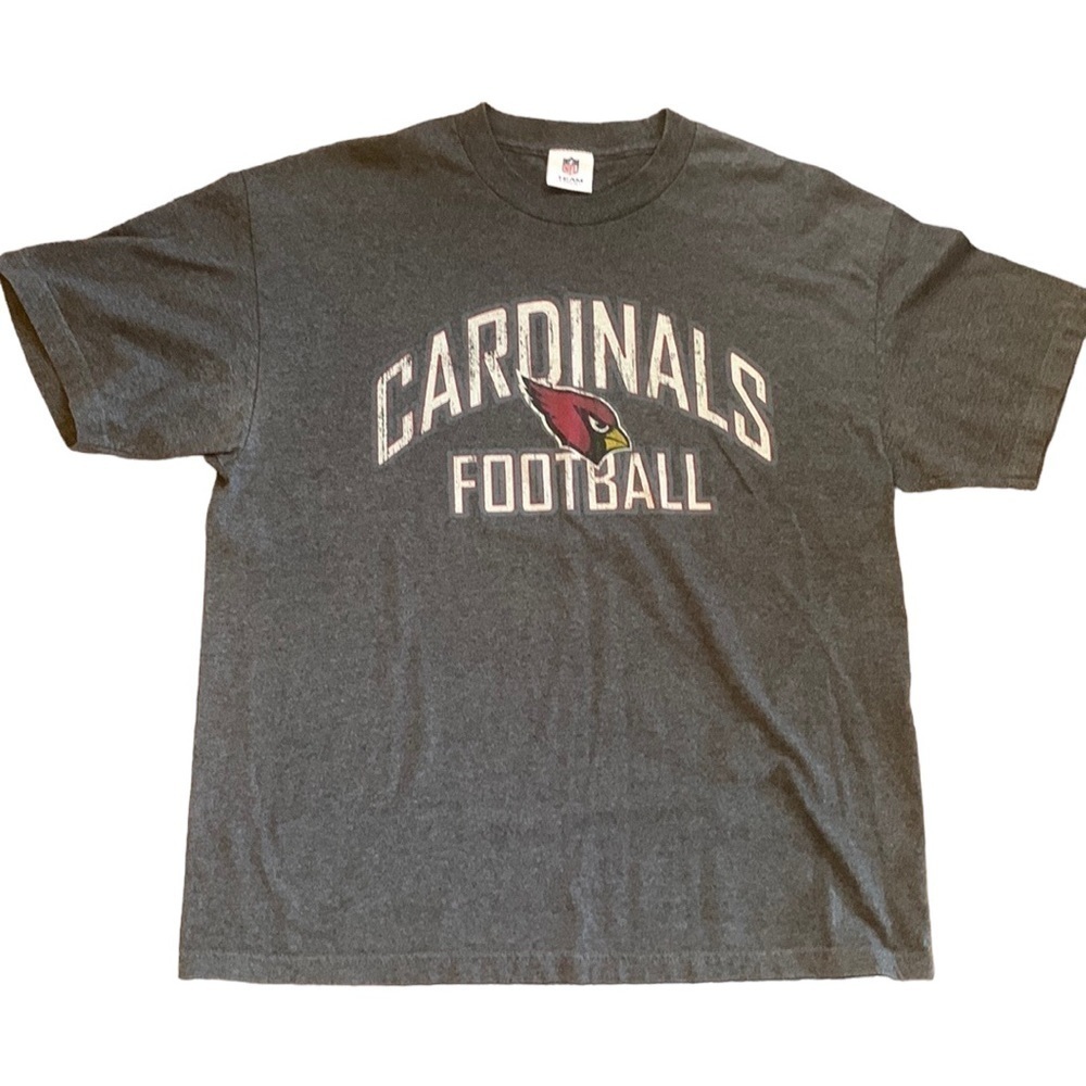 NFL Arizona‎ Cardinals Gray Short Sleeved Tee Shirt Size XL